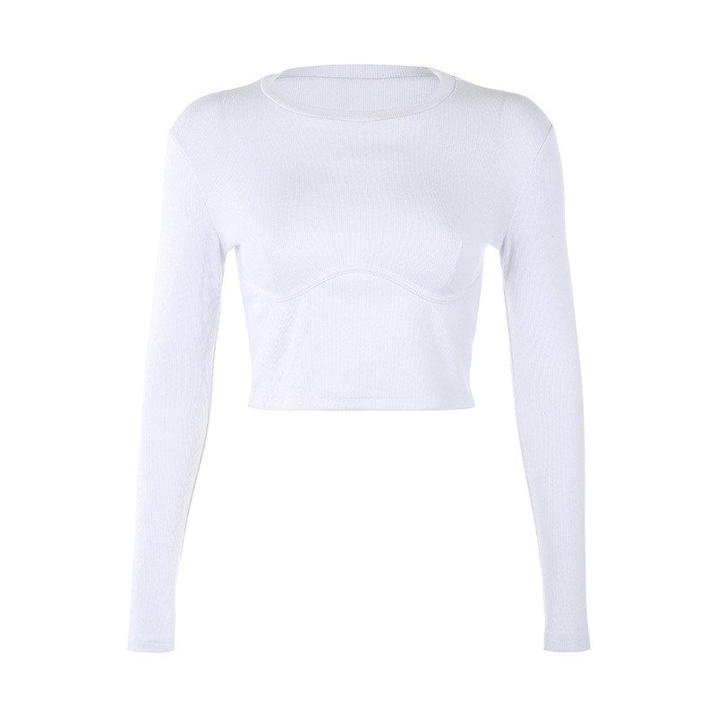 slim fit long sleeve t-shirt top KF81821