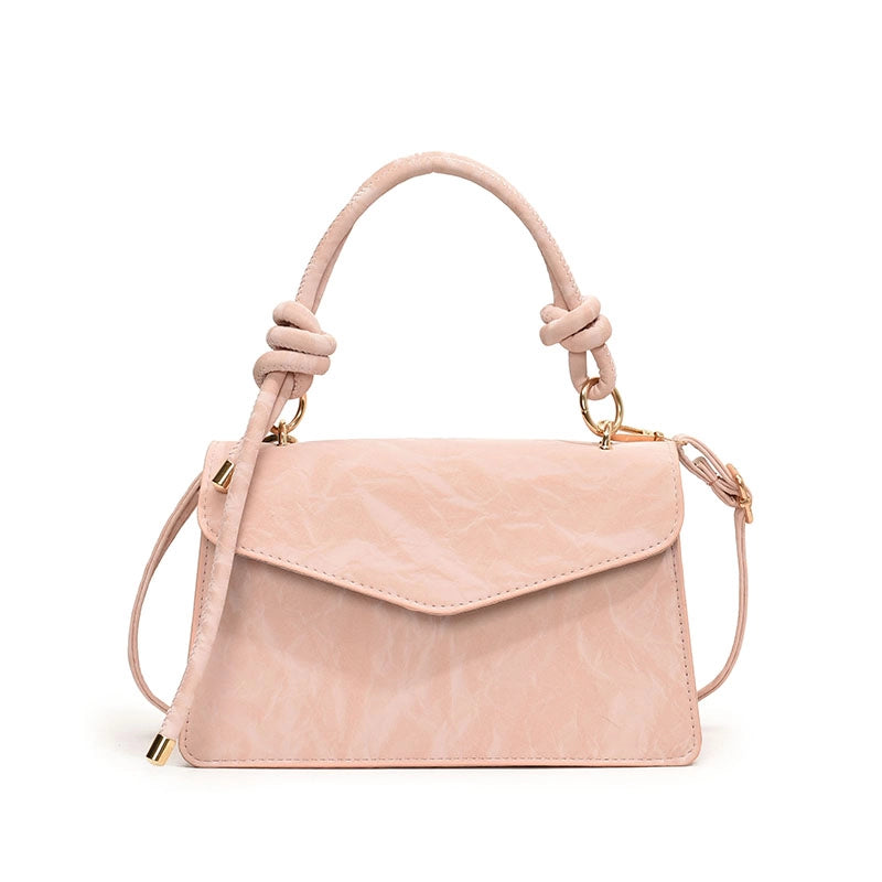Women's Medium Pu Leather Solid Color Basic Vintage Style Flip Cover Crossbody Bag