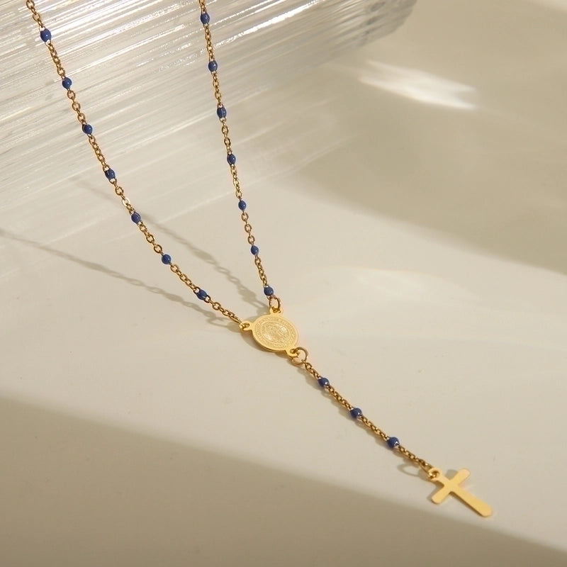 3 Pieces Elegant Ethnic Style Portrait Stainless Steel 203L 18K Gold Plated Enamel Necklace