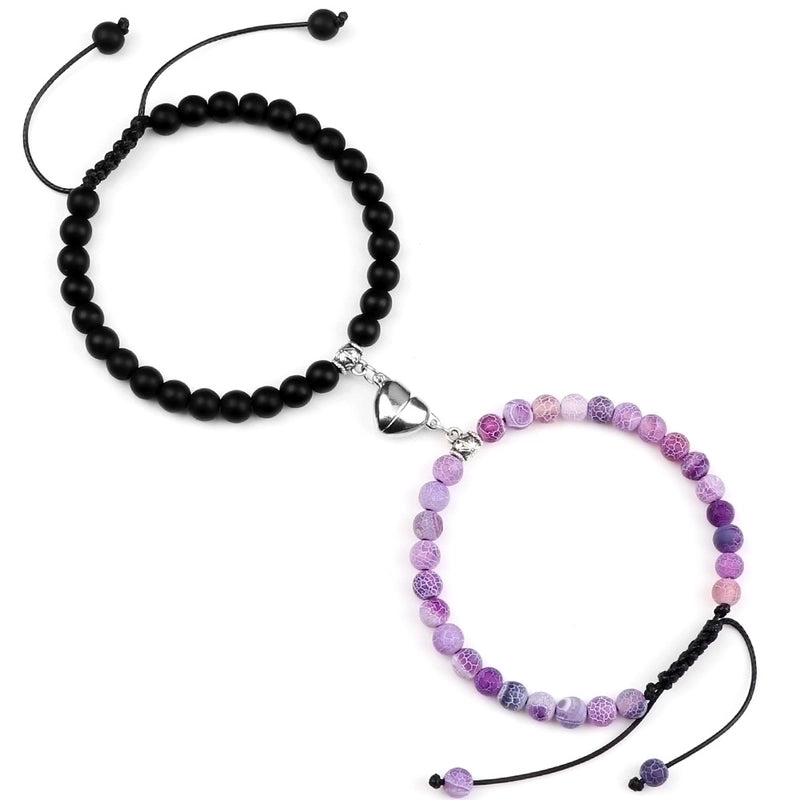 Romantic Heart Shape Natural Stone Handmade Bracelets
