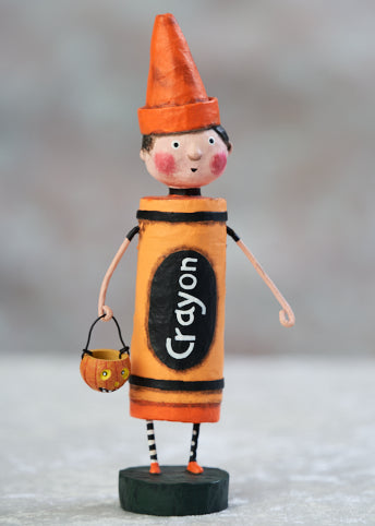 Lori Mitchell Orange Crayon Figurine