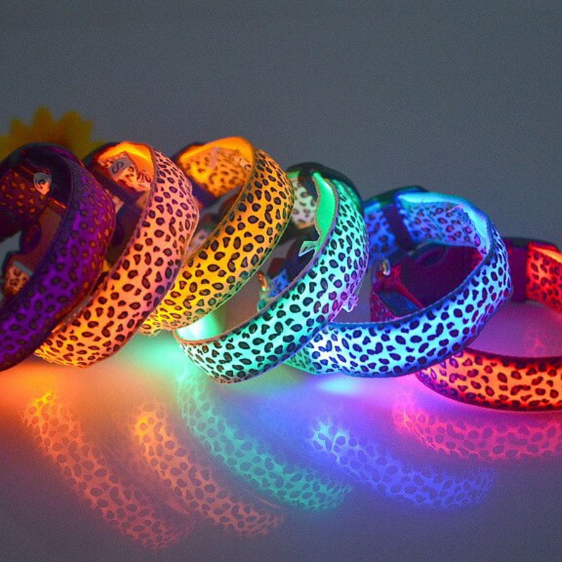 Leopard Light Flash Collars