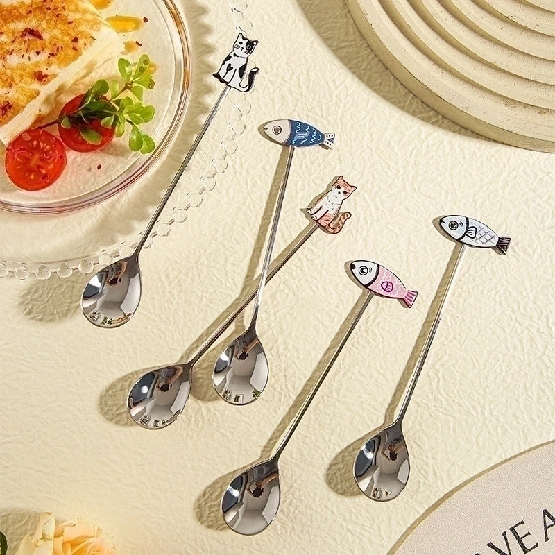 Cute Cartoon Stainless Steel Spoon 1 Piece