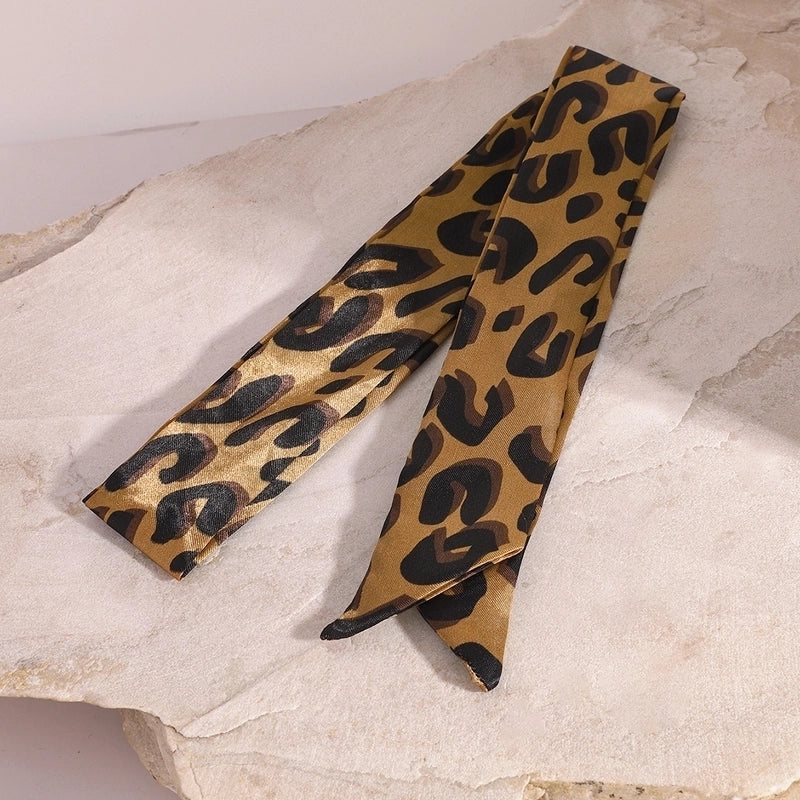 Unisex Minimalist Classic Style Leopard 304 Stainless Steel Silk Scarf
