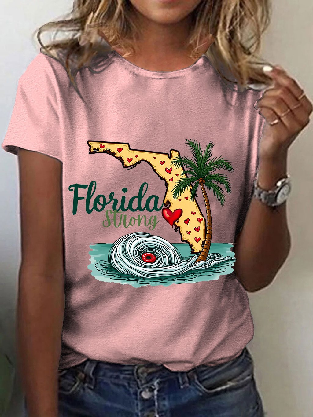 Women's Florida Strong Printed Casual T-Shirt