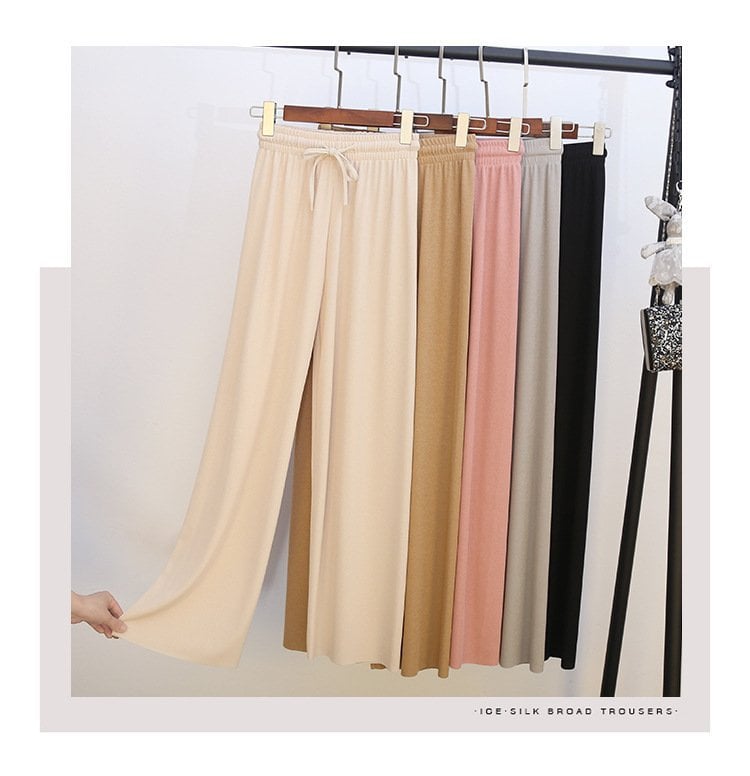 🔥Hot Sale - 48% Off🔥Ladies Ice Silk Wide Leg Pants