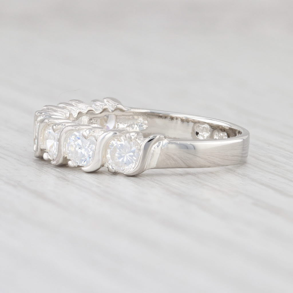 New CZ Ring Sterling Silver Size 7 Stackable Cubic Zirconia Wedding Band