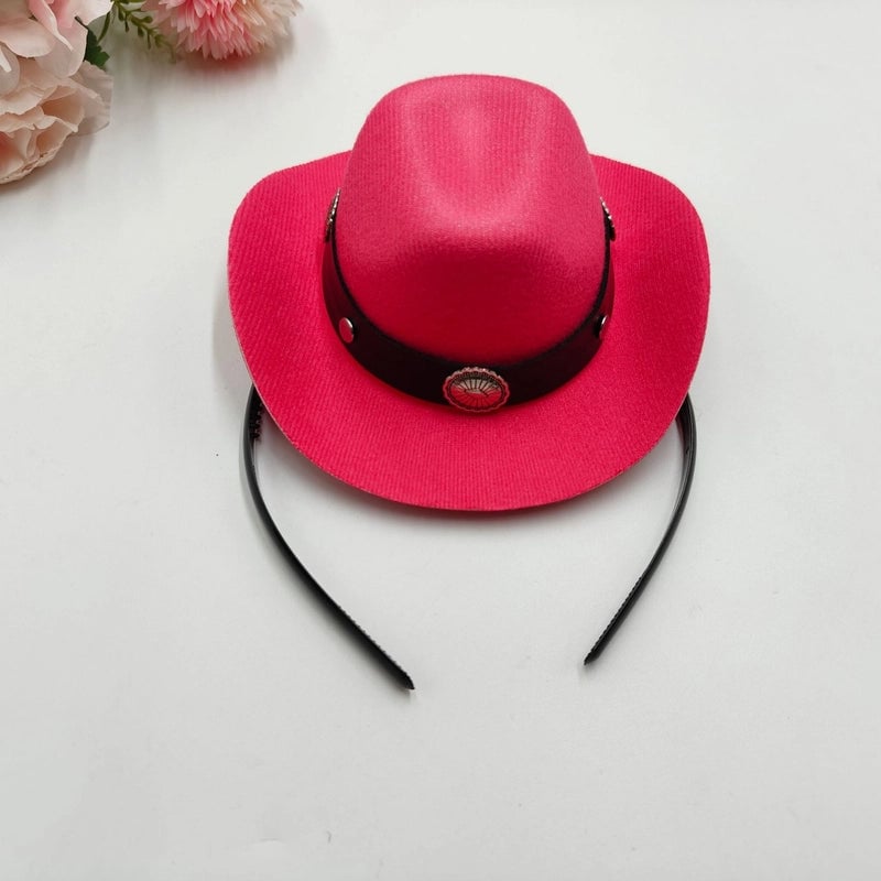Cowboy Style Nonwoven Solid Color Pet Hat