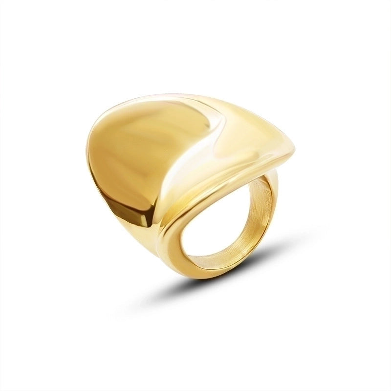 Fashion Geometric Titanium Steel Plating No Inlaid