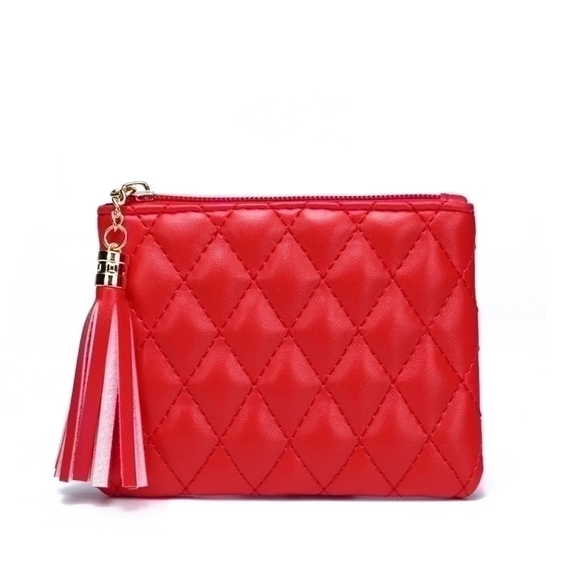Women's Solid Color Pu Leather Zipper Coin Purses