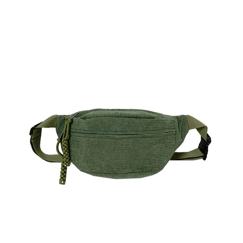 Women's Streetwear Solid Color Corduroy Waist Bags