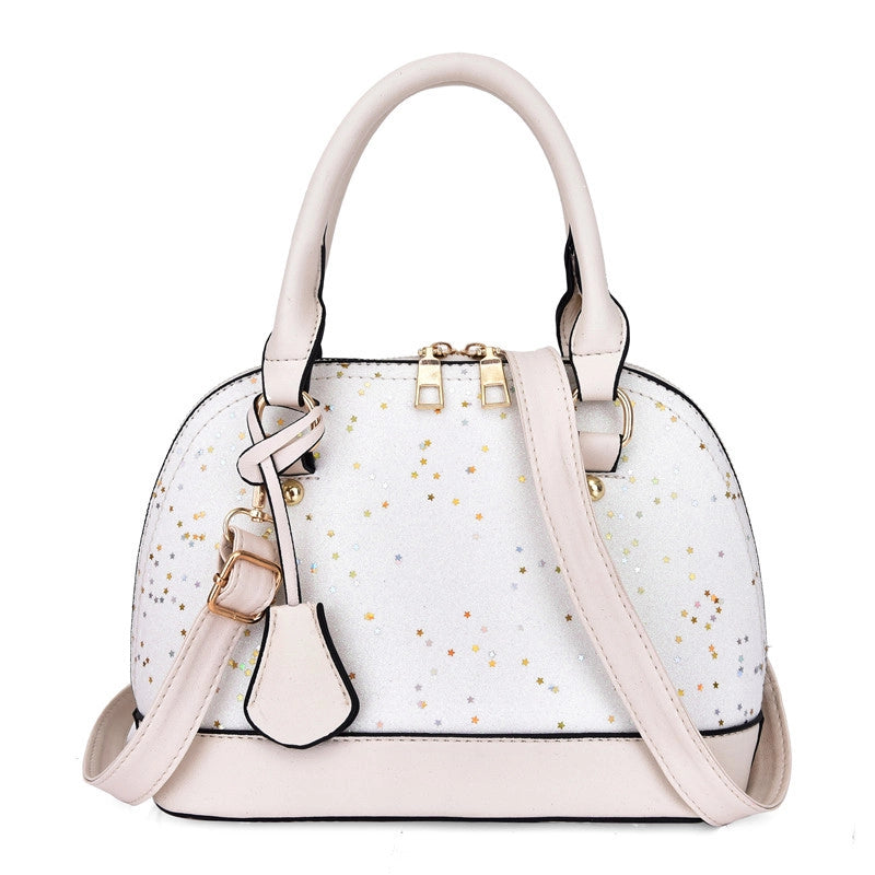 New Broadband Small Bag Women's New Korean-style Sequin Zipper Shoulder Crossbody Bag Solid Color Personalized Bag