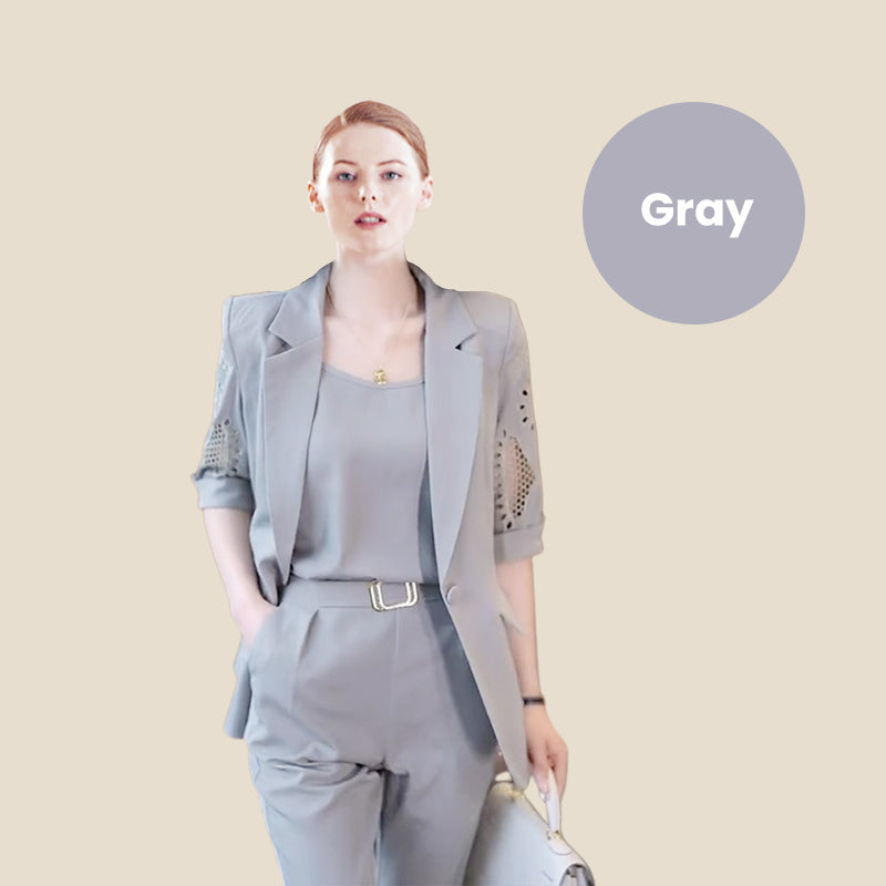 🔥49% OFF🔥Nice Gift-Woman's Fashionable And Slim Blazer 3-piece Suit Set