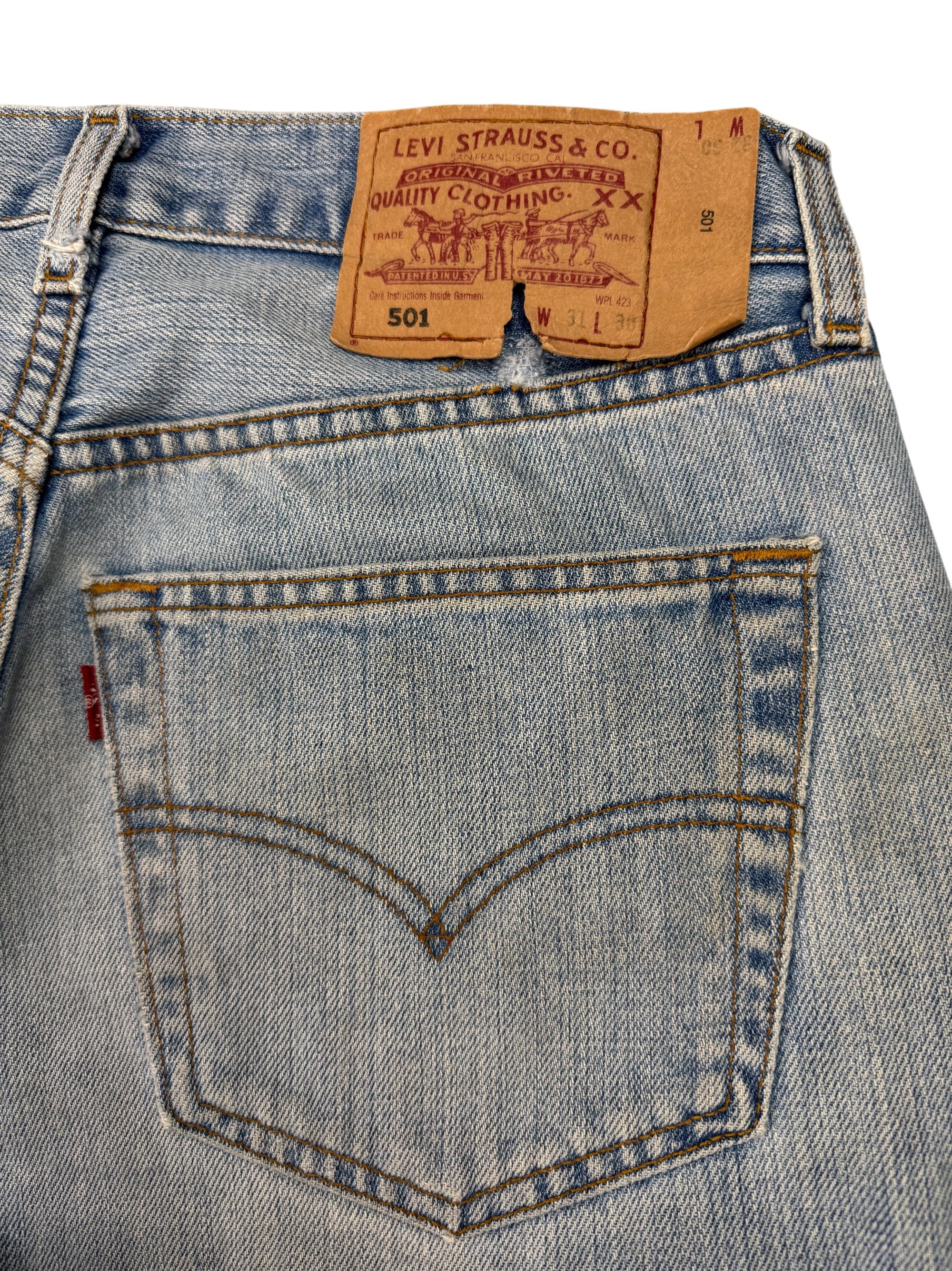Levi's Strauss 501 Light Wash Denim Jeans