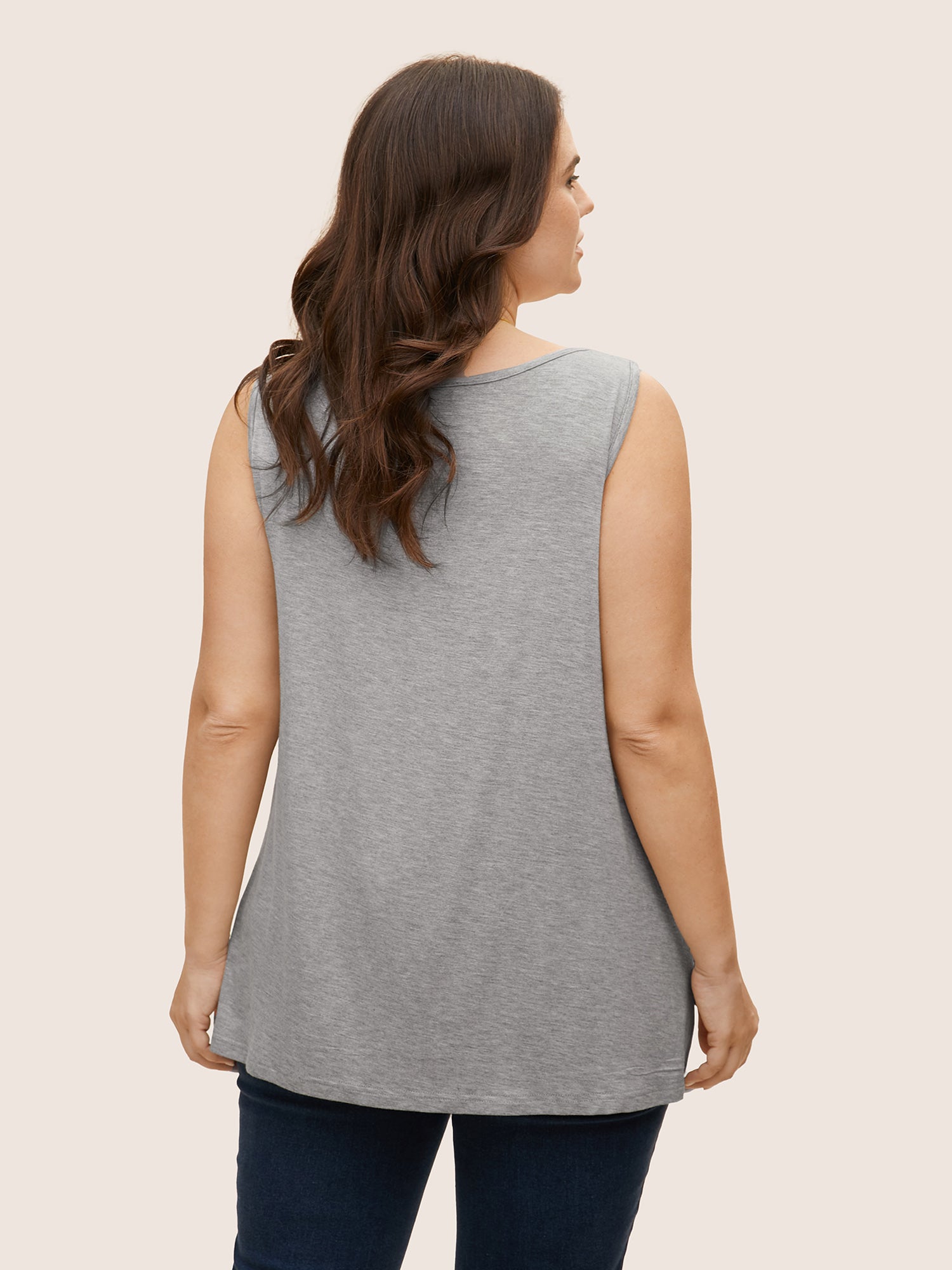 Supersoft Essentials Plain Square Neck Skinny Tank Top