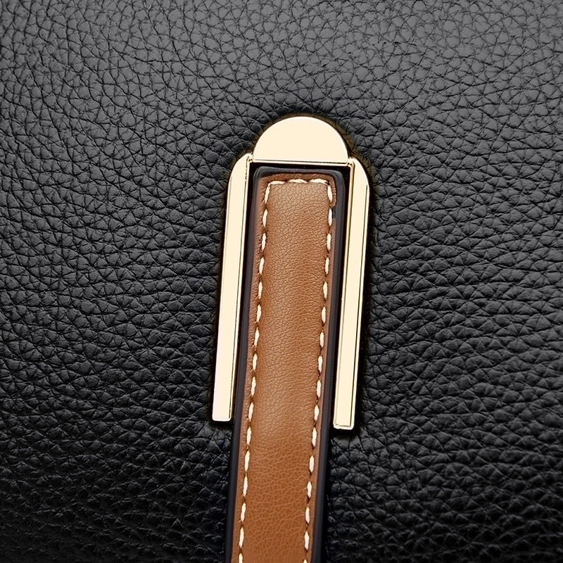 Women's Small Pu Leather Solid Color Basic Shell Zipper Shoulder Bag Crossbody Bag Dome Bag