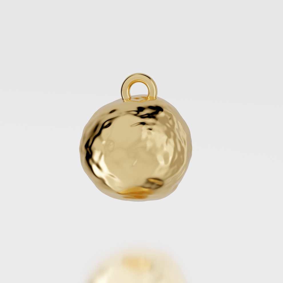 Matzah Ball Charm Necklace - 14k Gold. Gold Vermeil or Sterling Silver