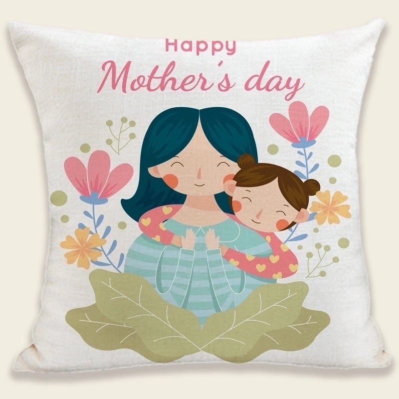 Mama Minimalist Classic Style Letter Plush Pillow Cases
