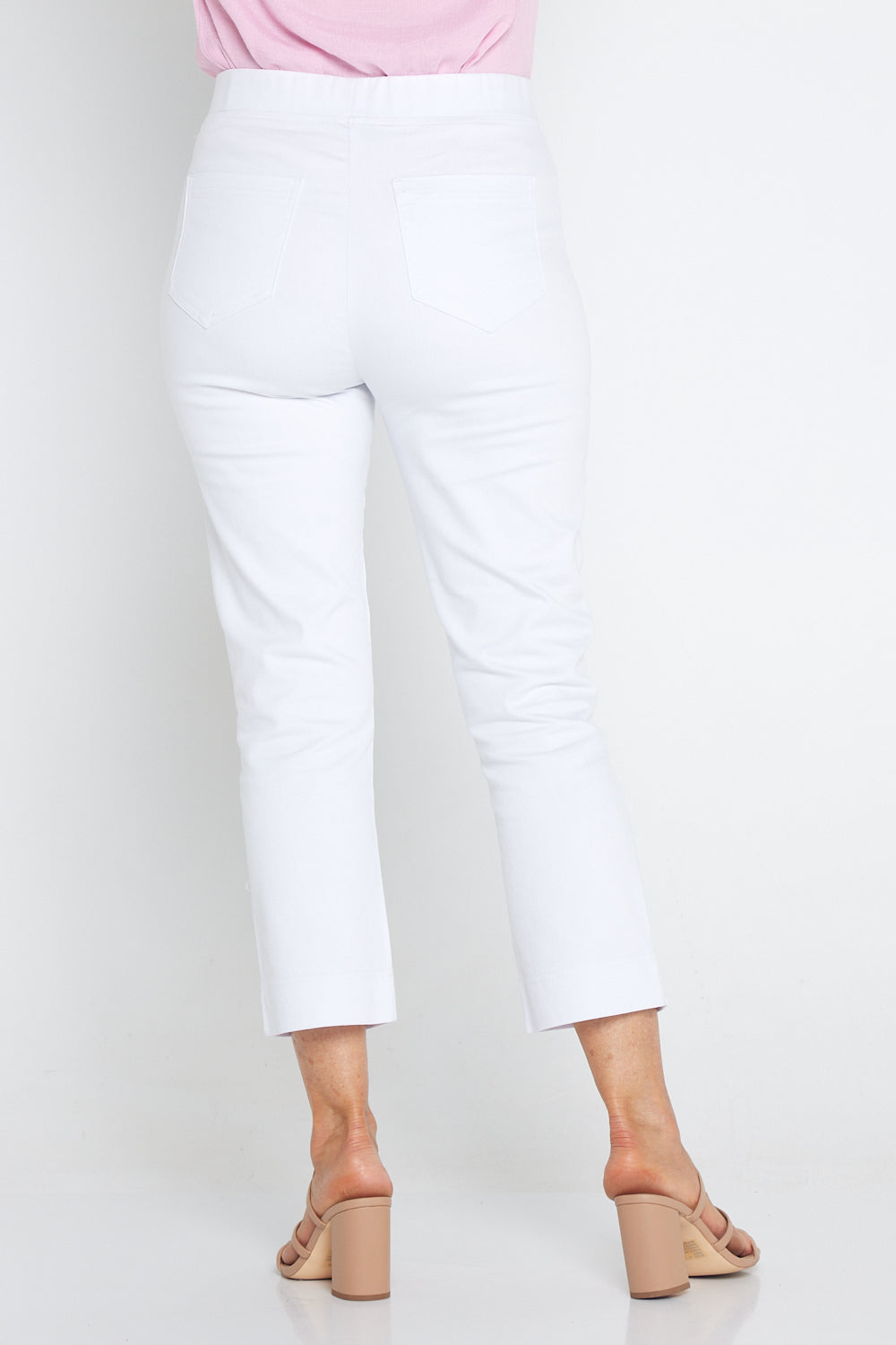 Kayla Pull On 7/8 Stretch Pants - White