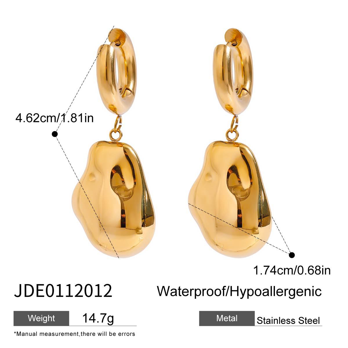Jie Ding Stainless Steel Earrings Pearl Earrings Female Design Niche Titanium Steel