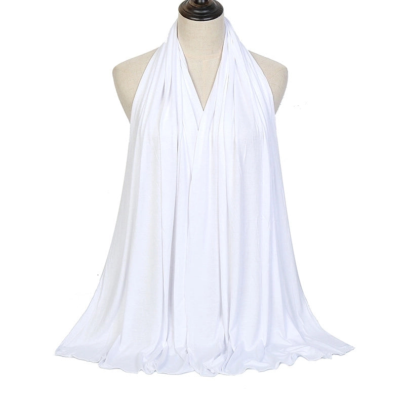 Women's Minimalist Solid Color Monel Scarf