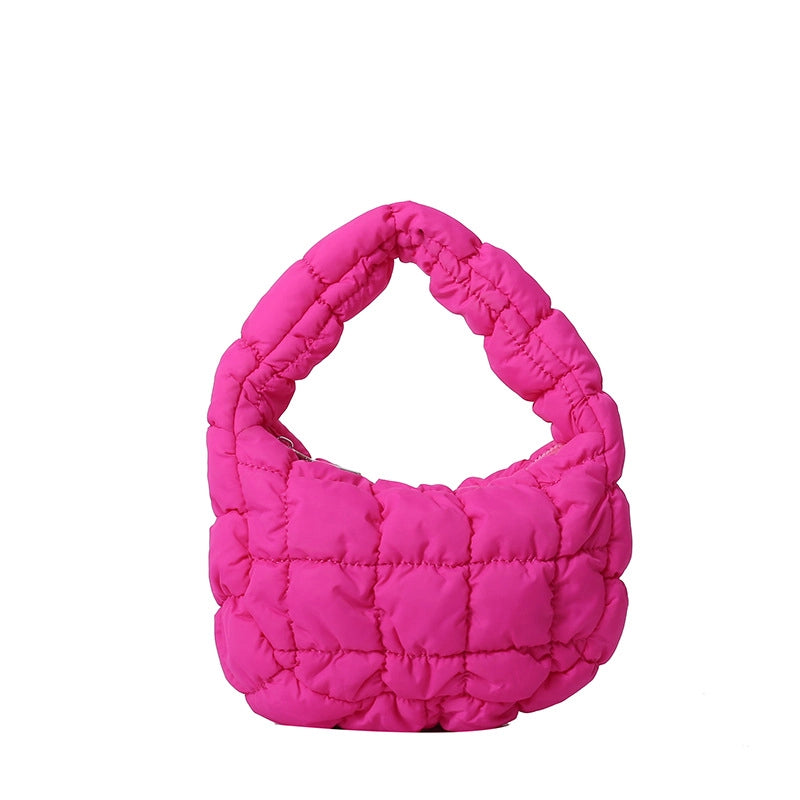 Women's Small Nylon Solid Color Basic Zipper Cloud Shape Bag