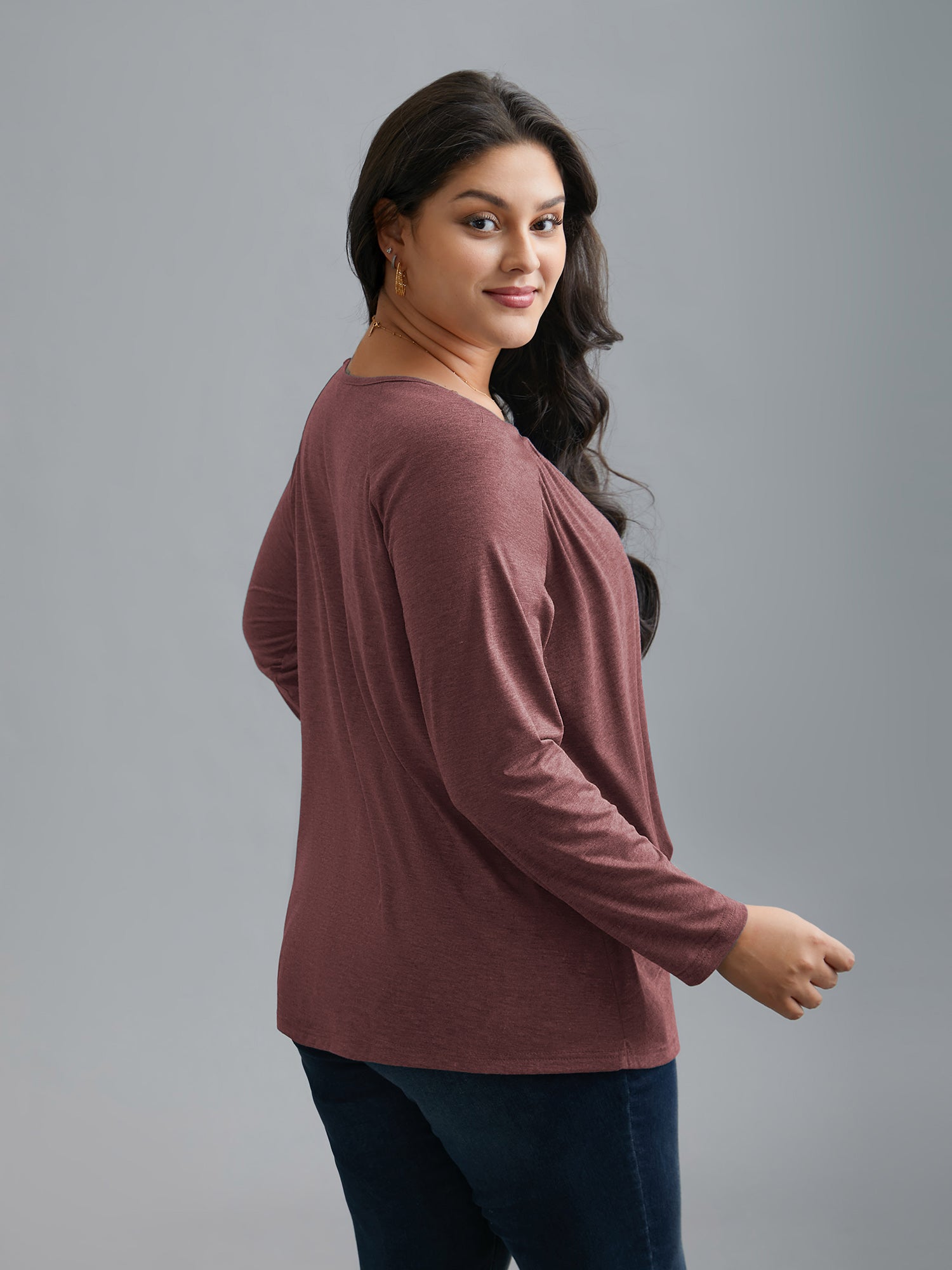 2-In-1 Gathered Ruffle Trim T-Shirt