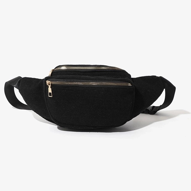 Women's Streetwear Solid Color Corduroy Waist Bags