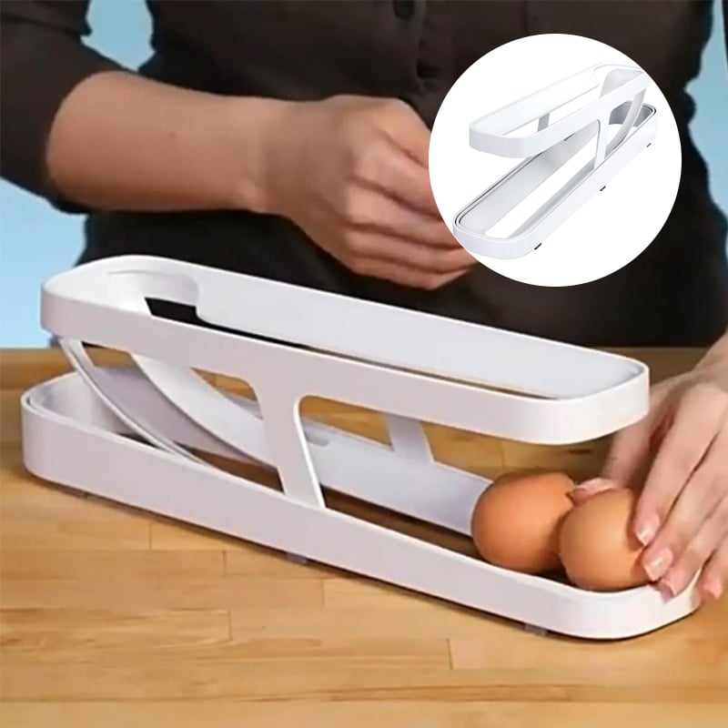 🥚Automatic Scrolling Egg Rack Holder Storage Box