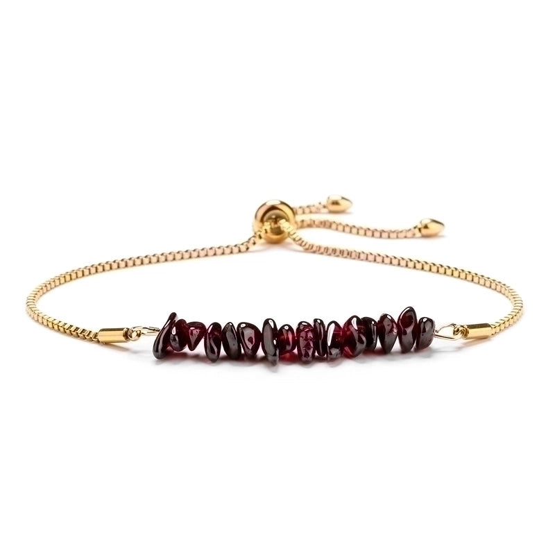Casual Irregular Stainless Steel Natural Stone Bracelets In Bulk