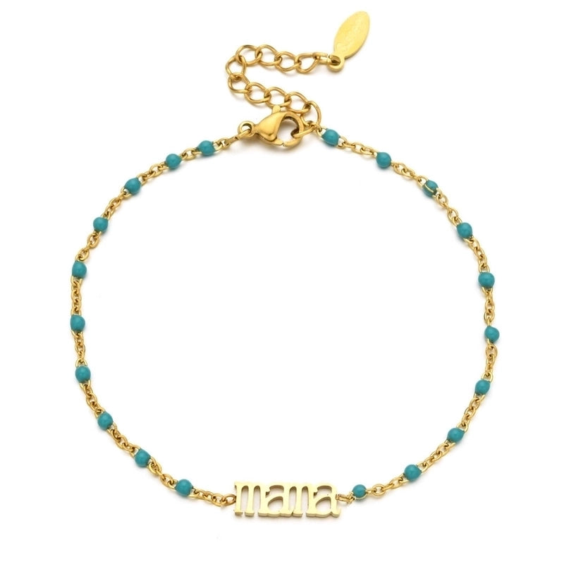Modern Style Eye Titanium Steel Enamel Bracelets