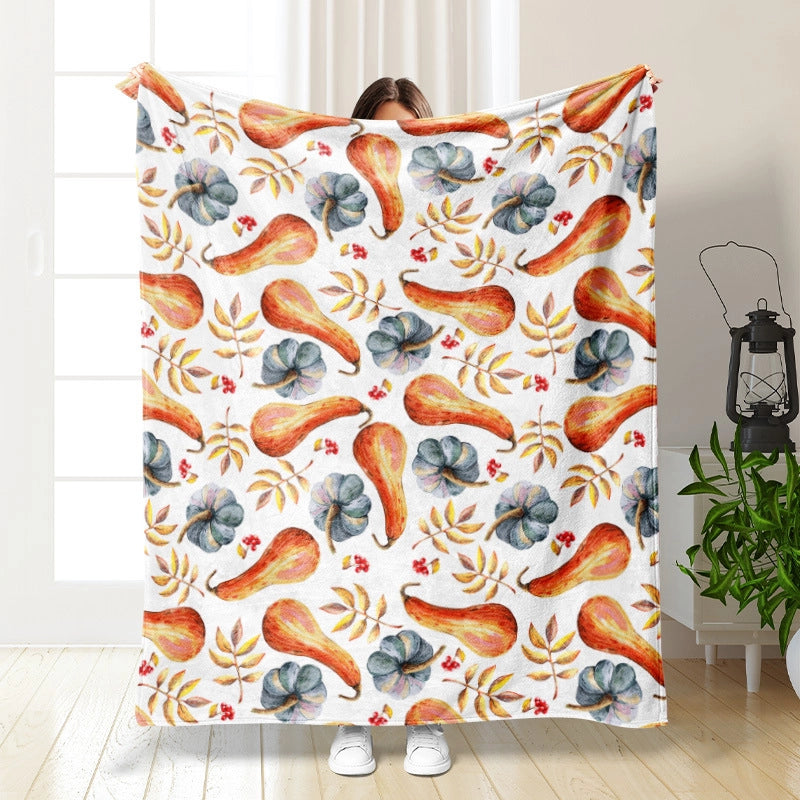 Halloween Cute Pumpkin Bat Ghost Polyester Blanket Couch & Sofa Decor