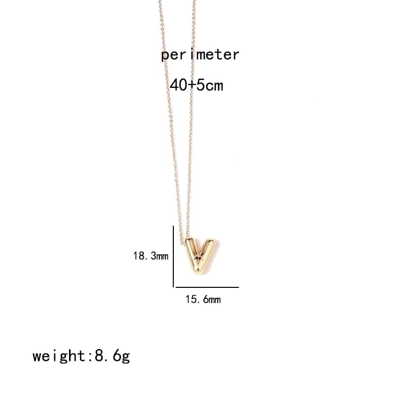 IG Style Minimalist Letter Stainless Steel Copper Polishing Plating Pendant Necklace