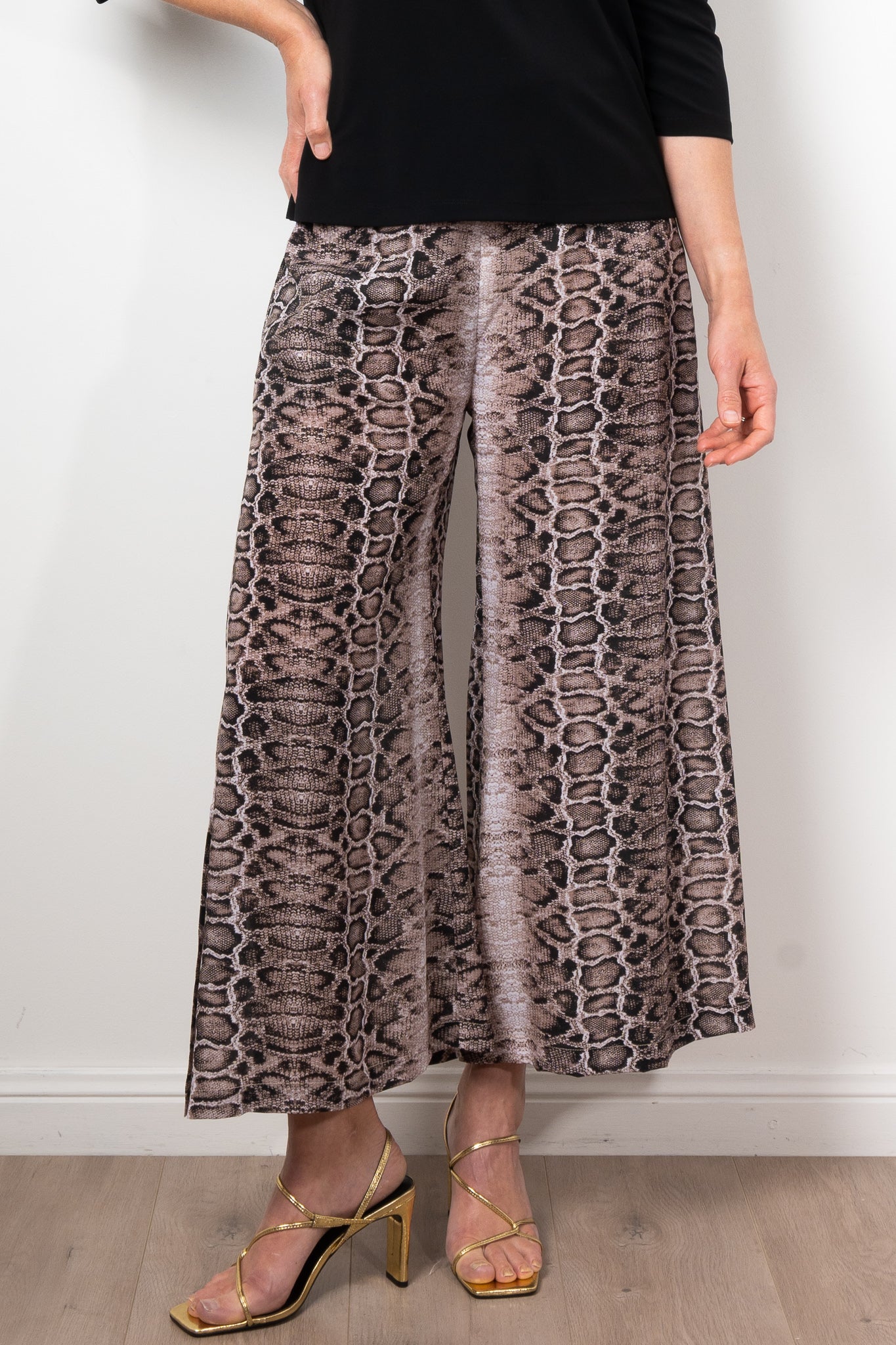 Mela Purdie Crop Swish Pant Safari Python