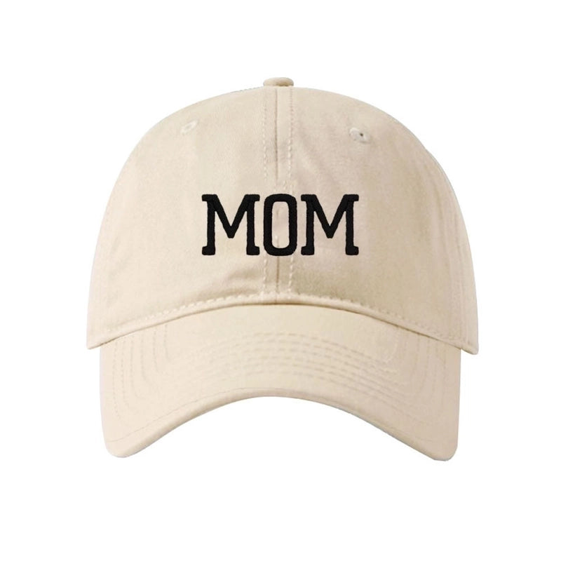 Women's Mama Minimalist Solid Color Patchwork Flat Eaves Baseball Cap