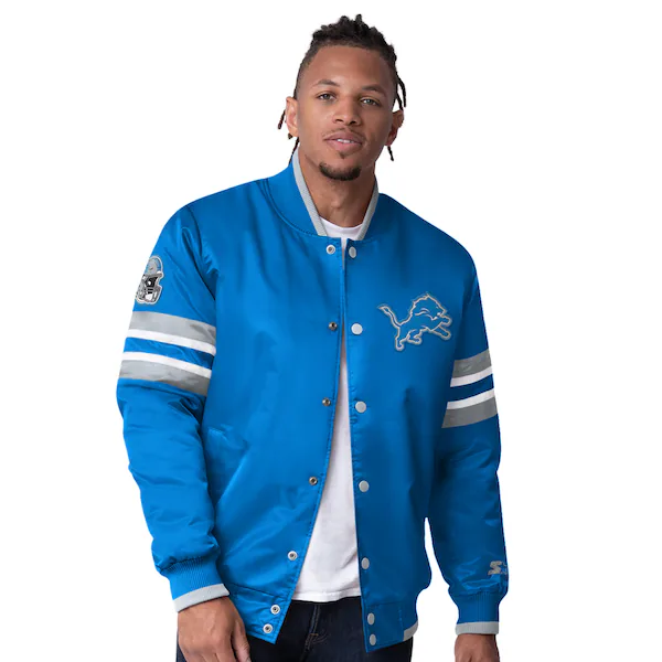 🔥Buy 2 for only $55🎁Buy 2 Get 2 Free🏈NFL Starter Satin Twill Snap Front Jacket