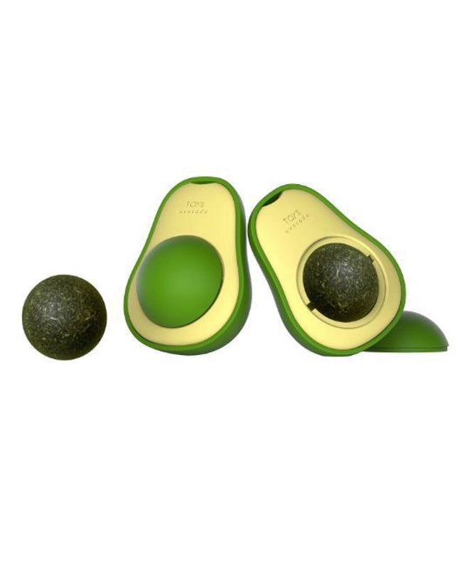 Rotating Mint Avocado Cat Toy Ball - New Trendy  Cat Toy For Self