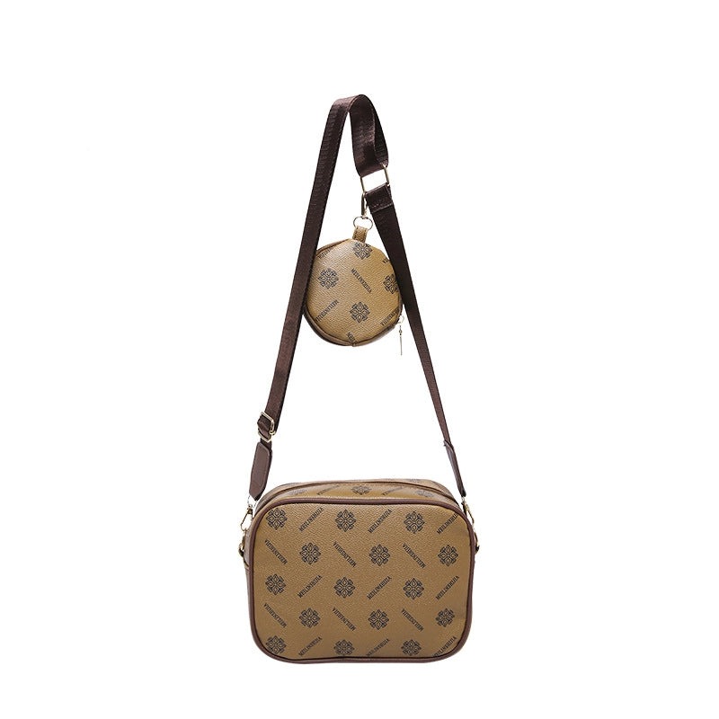 Vintage Fashion Texturized Small Square Bag Women's Summer New Entry Luxury Small Flower Shoulder Bag Internet Popular Trendy Crossbody Bag