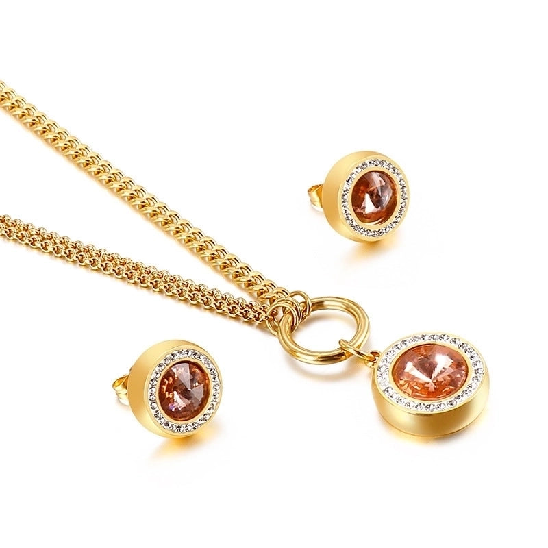 Titanium Steel 18K Gold Plated Fashion Plating Heart Titanium Steel