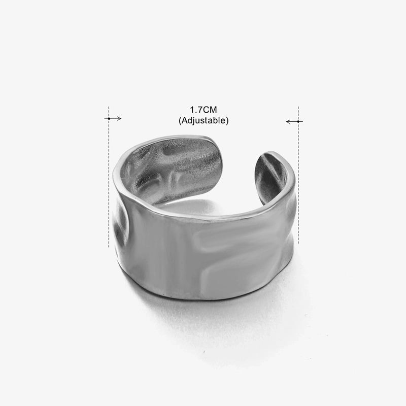 3 Pieces Basic Classic Style Geometric Leaf Stainless Steel Plating Open Rings