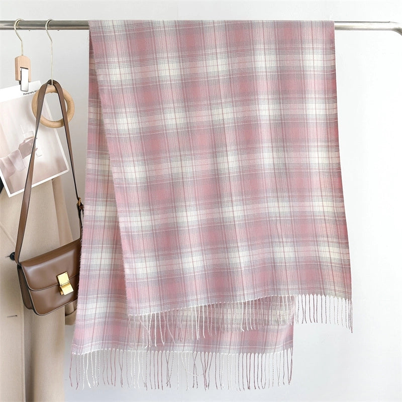 Women's Business Classic Style Color Block Imitation Cashmere Scarf
