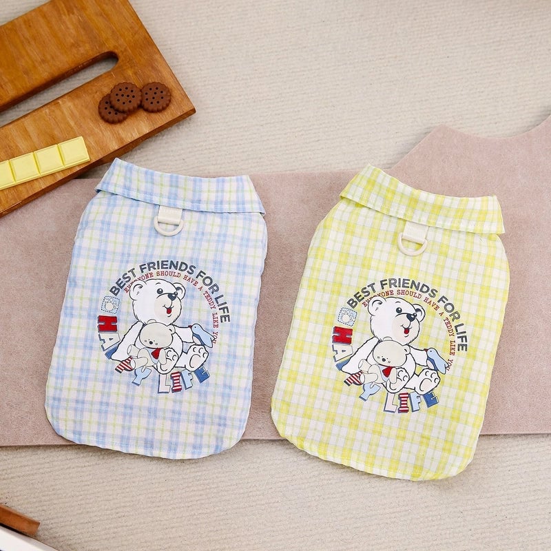 Pet Dog Shirt Pet Dog T-shirt Pet Clothes Pet Clothing Spring And Summer New 24 Bear Printed Shirt