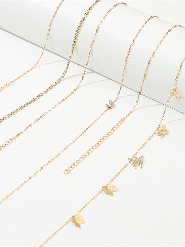 Butterfly Shape Chains Triple Layered Waist Chain Accessories