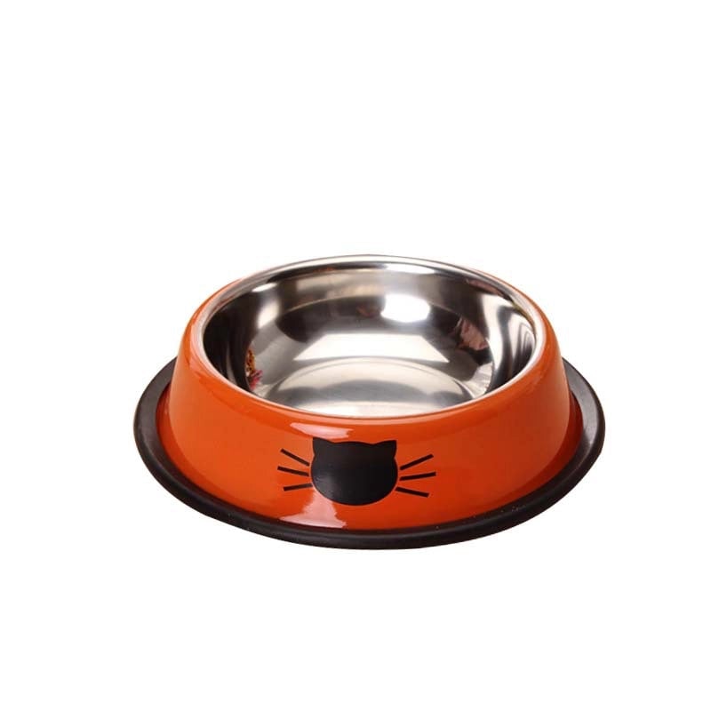 Pet Supplies Combination Stainless Steel Cat Dog Bowl Colorful Anti-slip Food Bowl Durable For Cats Dogs