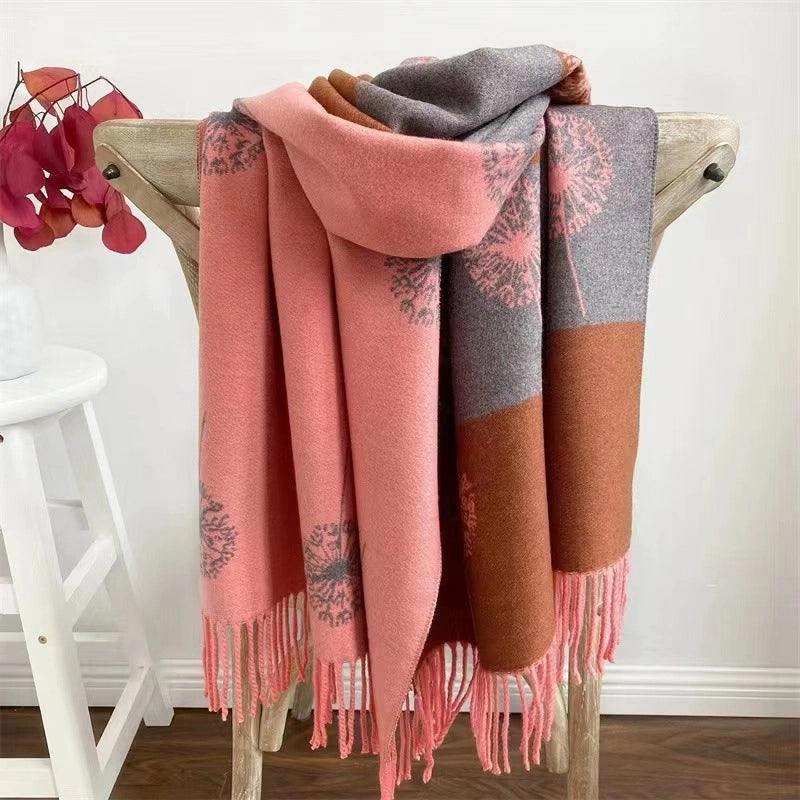 Women's Cute Sweet Printing Imitation Cashmere Polyester Scarf