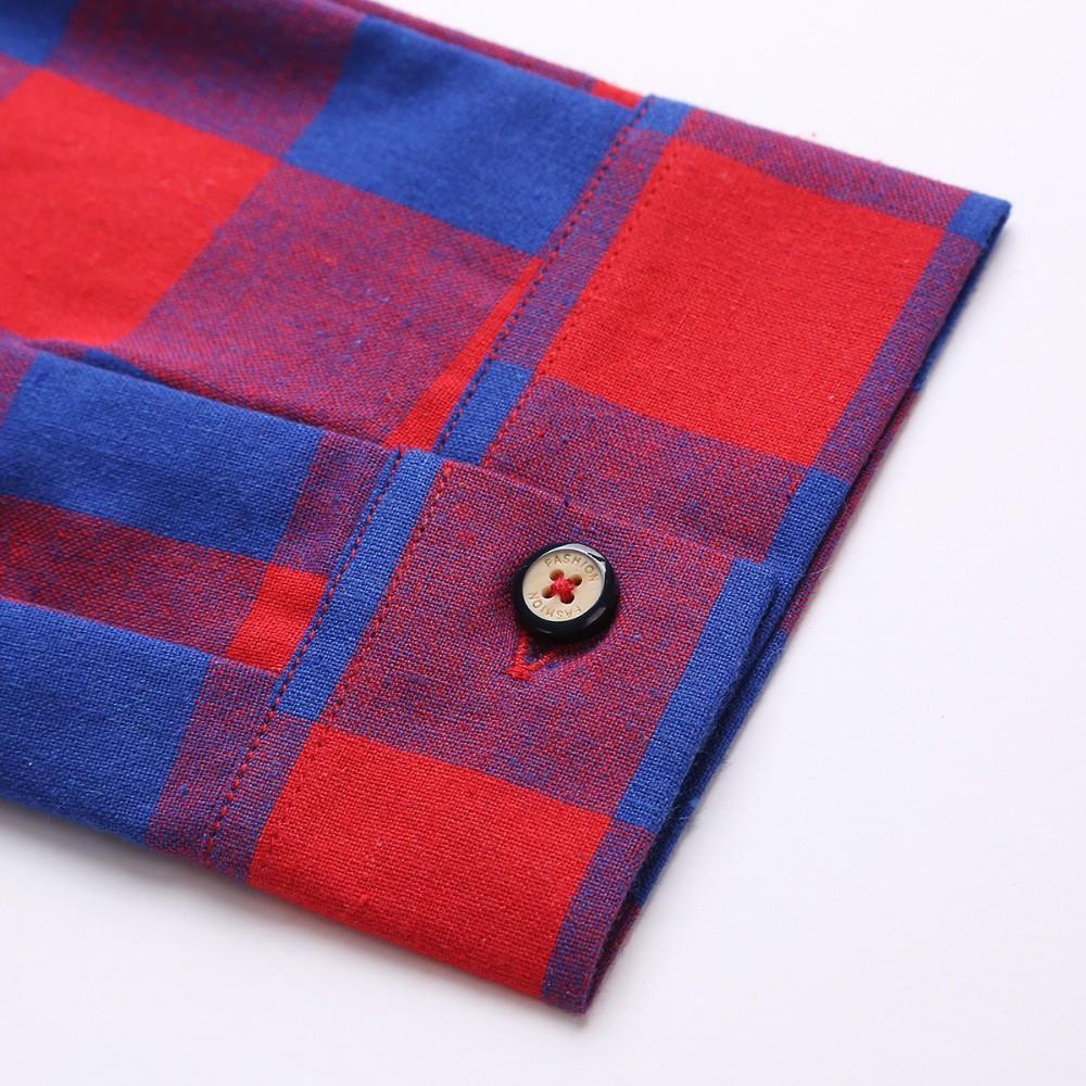 Long Plaid Shirt Dress