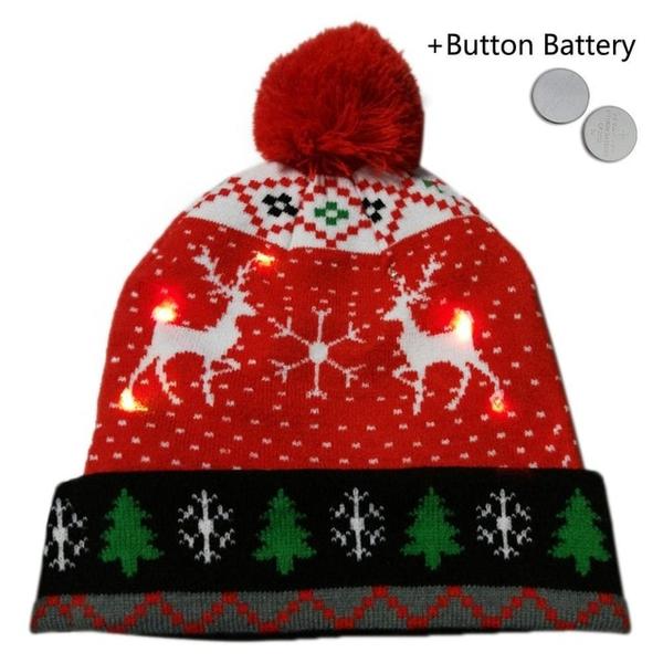 CHRISTMAS LED KNITTED BEANIES