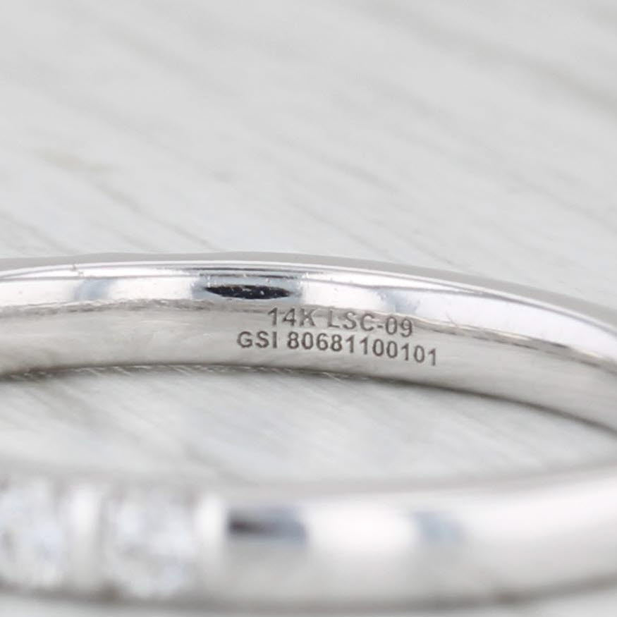 The Leo 0.50ctw Diamond Wedding Band 14k White Gold Stackable Anniversary Ring