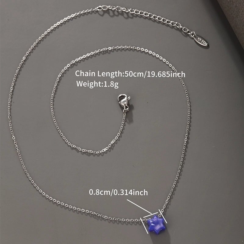 304 Stainless Steel Plastic XUPING Minimalist Hexagram Cross Pendant Necklace