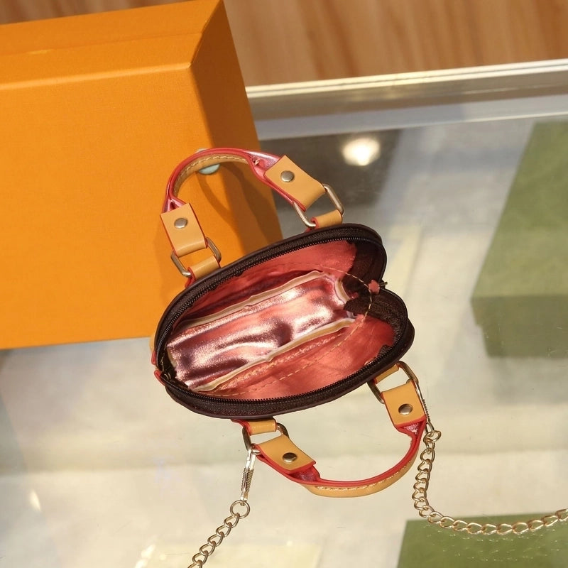 Women's Pu Leather Color Block Retro Shell Zipper Coin Purse